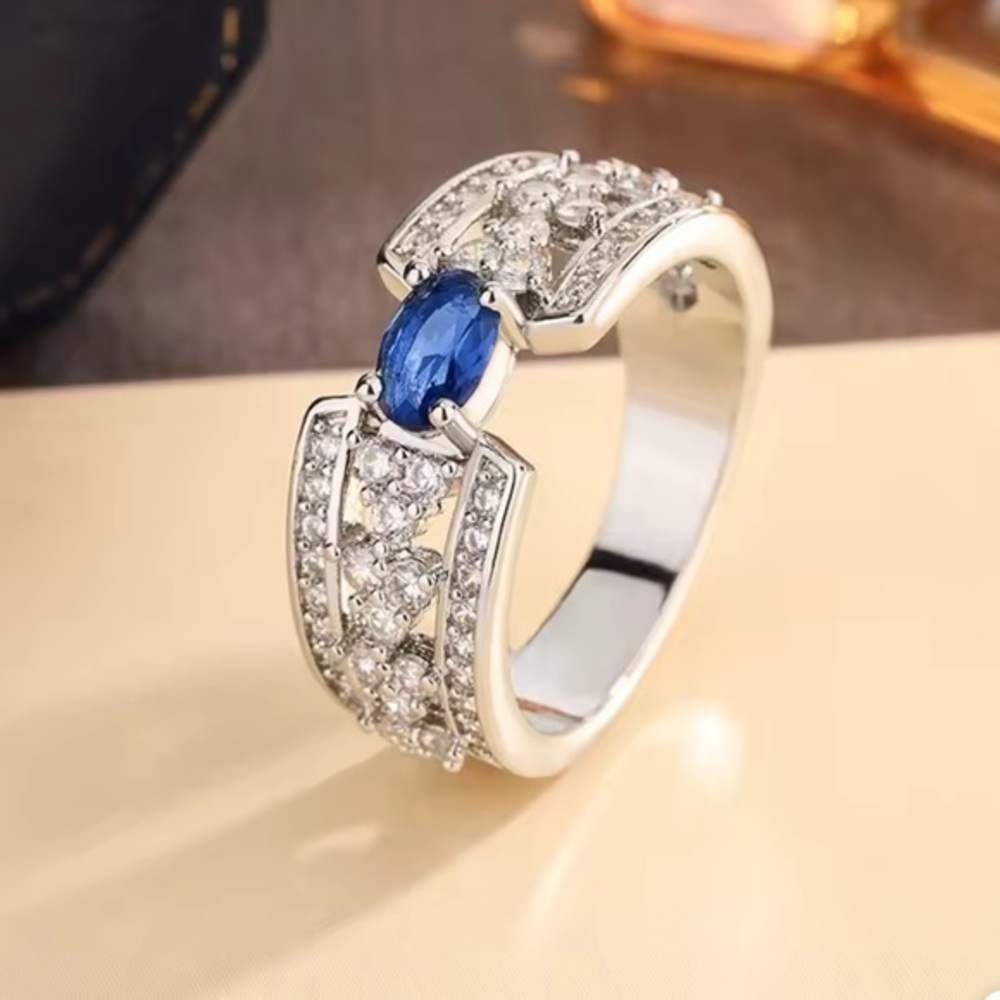 New Sapphire and Diamond Ring